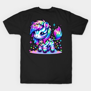 Zebra Cute Christmas Winter Kawaii Chibi Animal T-Shirt